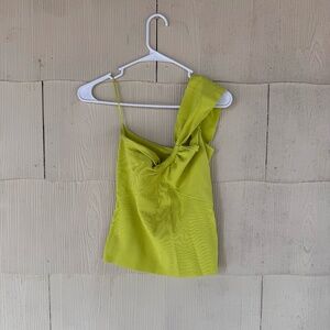 ASTR Brie Knit Tank in Neon Yellow